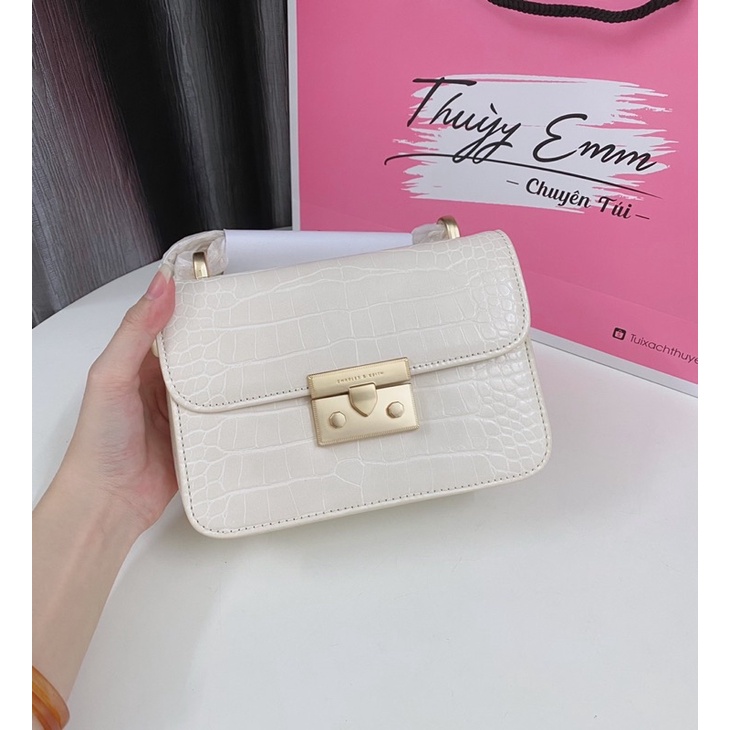 Túi xách Cnk mini vân rắn hàng Đẹp loại 1 đeo chéo size 18