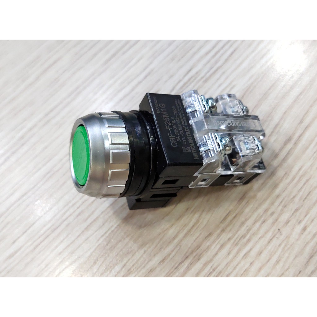 Nút nhấn không đèn phi 25 đỏ vàng xanh CRF-F25M1 Hanyoung