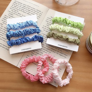 DÂY CỘT TÓC SCRUNCHIES COMBO 3 MÀU PASTEL