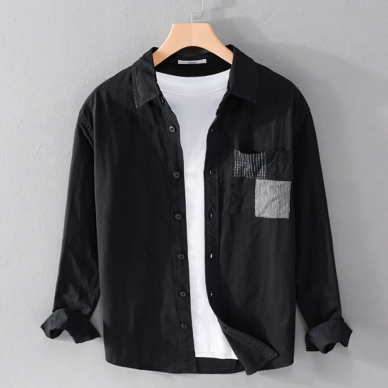 Áo sơ mi nam basic chất kaki cao cấp, Áo sơ mi nam form rộng 3 màu đen trắng ghi dễ mặc dễ phối đồ