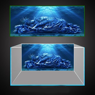 [Quà tặng] Tranh 3D hồ cá cảnh ( kích thước bể 60,70,80,90,100,110,120,150,160cm)