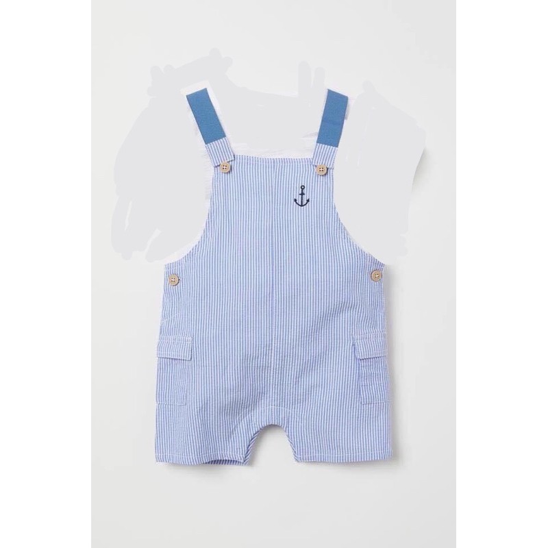 Yếm đùi kẻ H&M sz 6m-3y