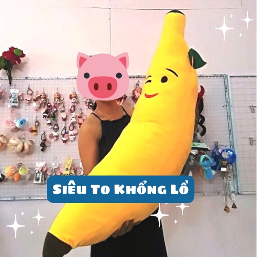 Gối ôm chuối dài size 1M2 êm mịn dễ thương nhồi bông cao cấp ZinZon