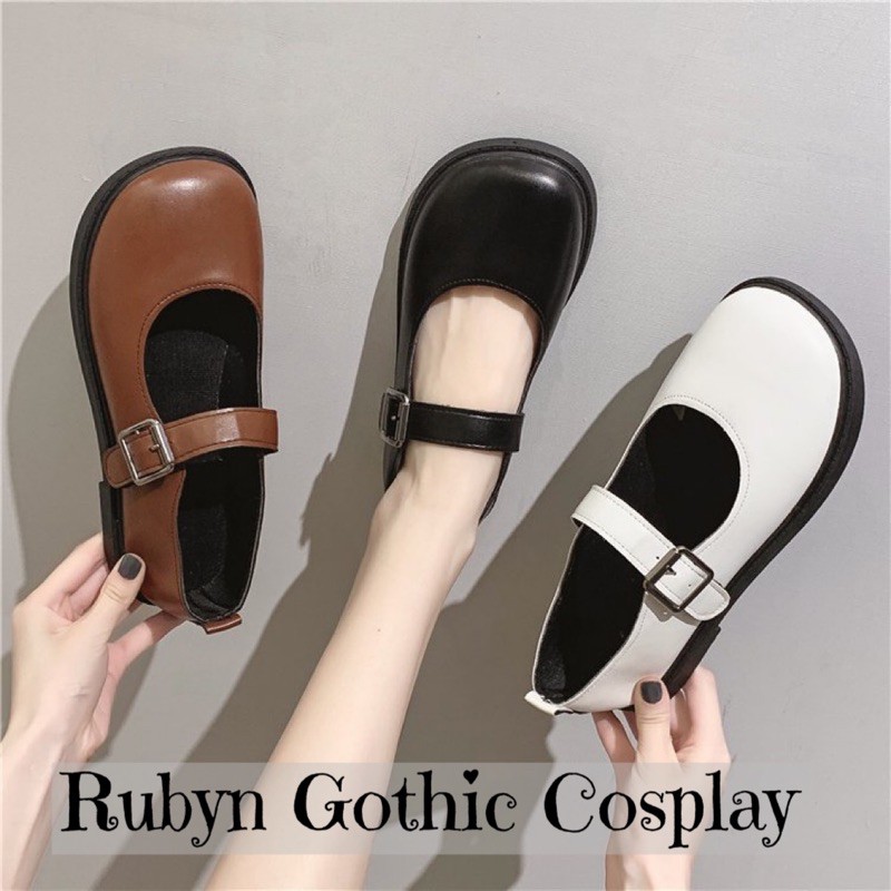 [Sẵn] 🍁 Giày Búp Bê Lolita Màu Trơn Đơn Giản Dễ Thương ( Size 35 - 40 )