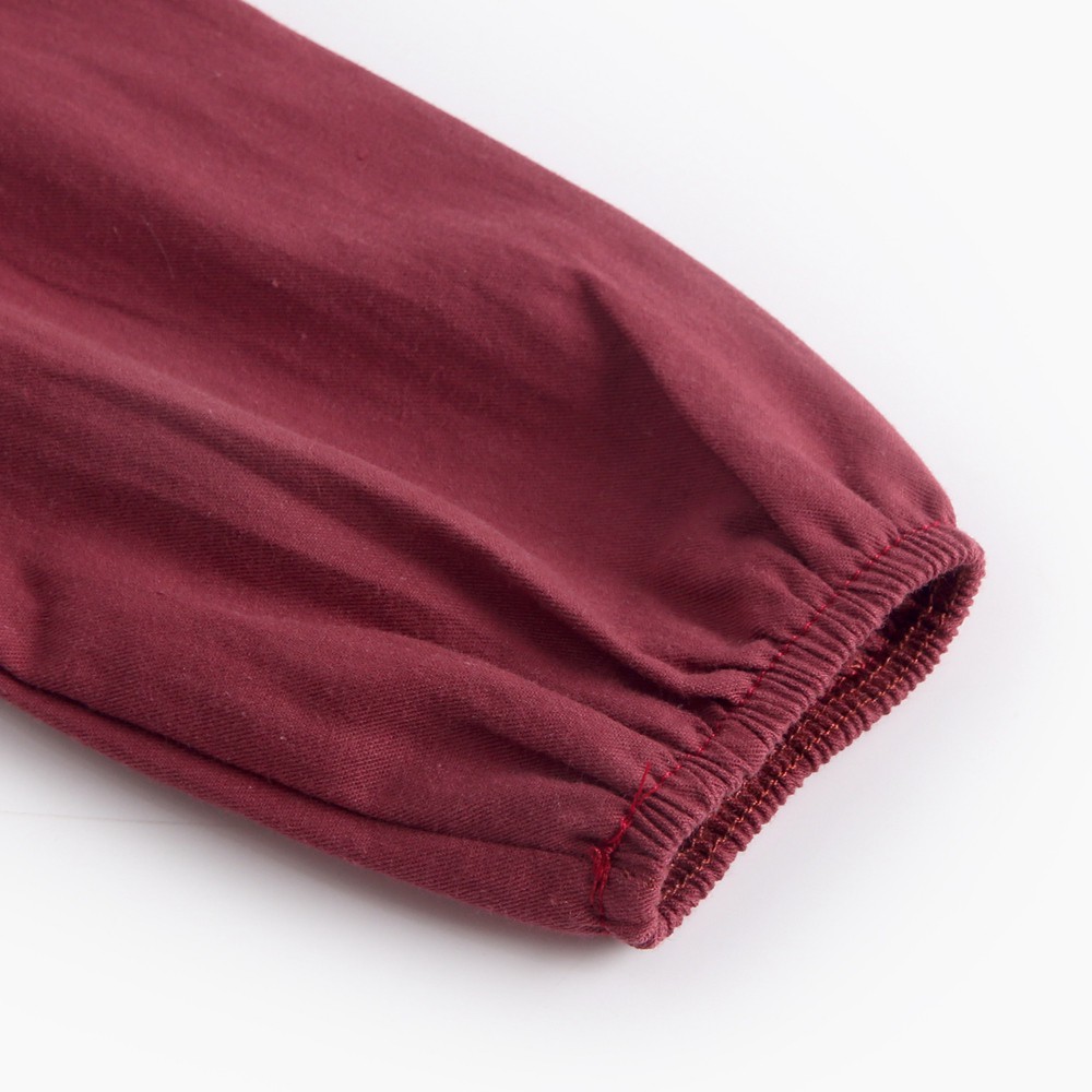 Bộ Đồ Cotton Liền Thân Sanlutoz Dài Tay Thiết Kế Màu Đỏ Đáng Yêu Cho Bé Gái Sơ Sinh