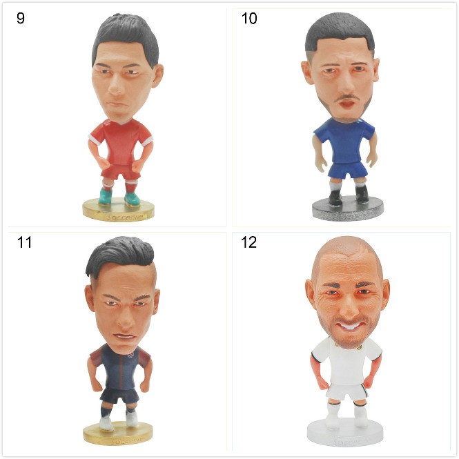 2.5inch Football Star Ronaldo Messi Neymar Pogba Soccer Player Doll Figurine Toy