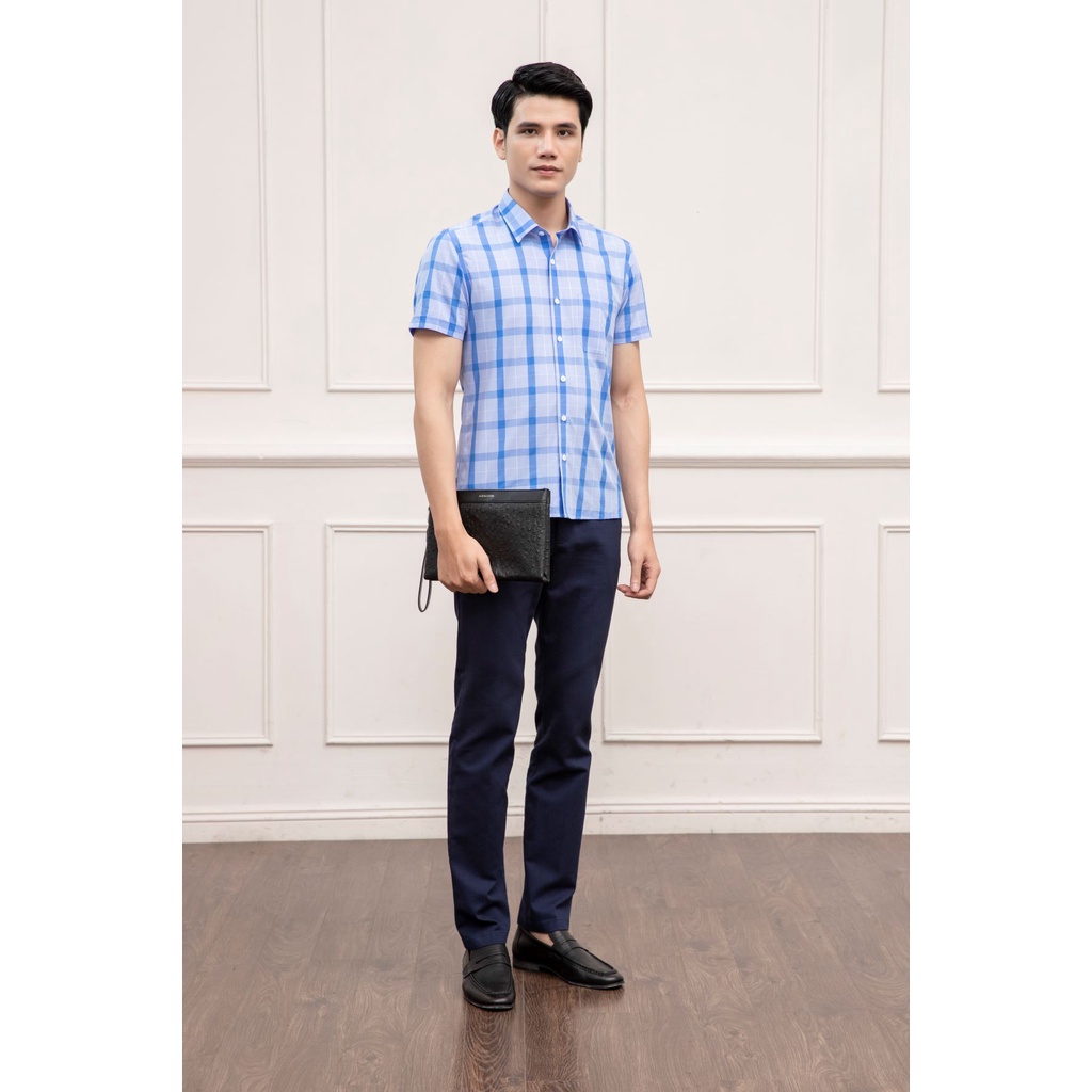Áo sơ mi nam ngắn tay ARISTINO dáng ôm nhẹ Perfect fit tà bằng xẻ nhẹ 2 bên - ASS176S1
