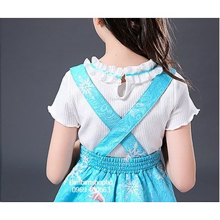 Váy Đầm Công Chúa Elsa. Sét Áo + Váy
