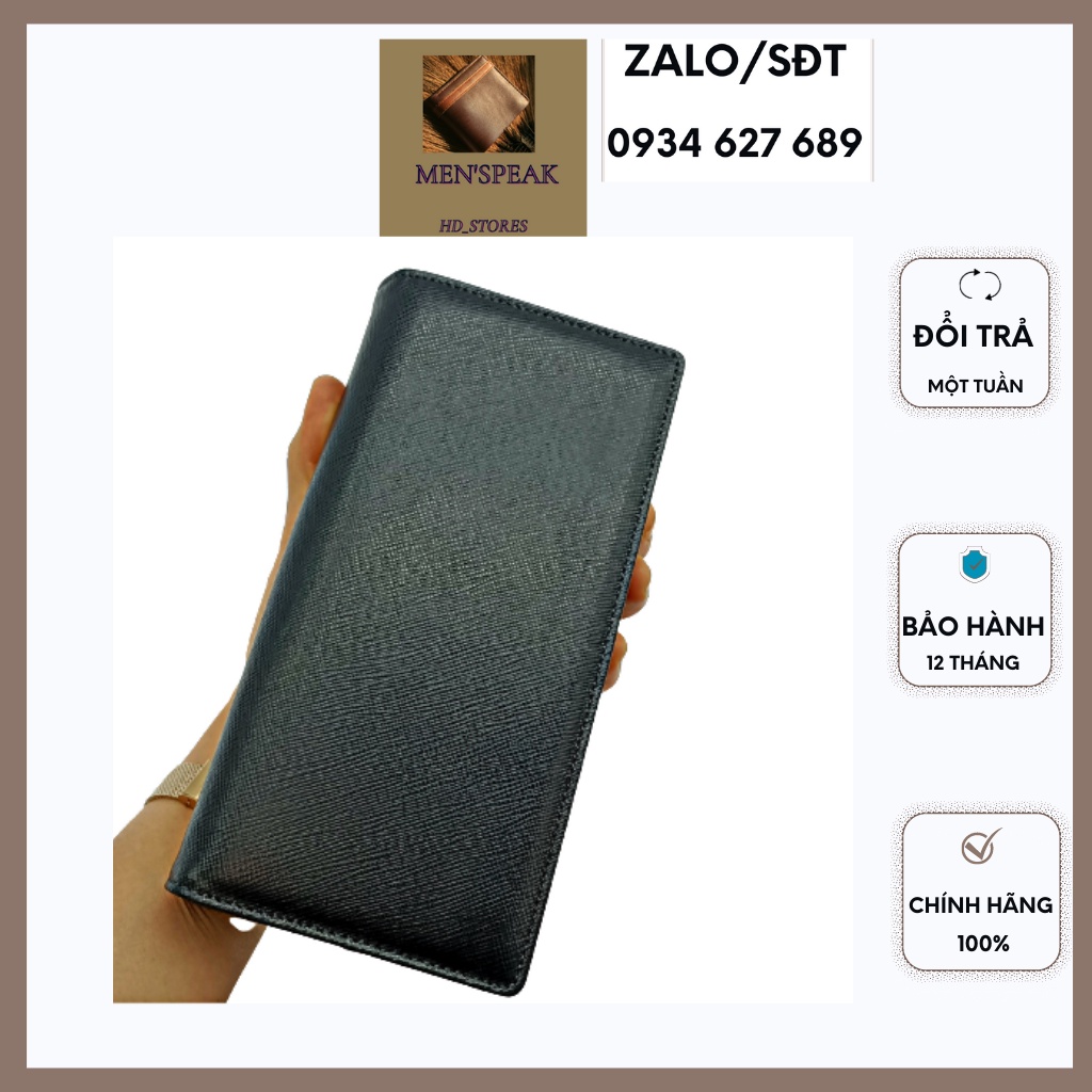 Ví cầm tay cao cấp, ví cầm tay nam da bò màu đen màu nâu.