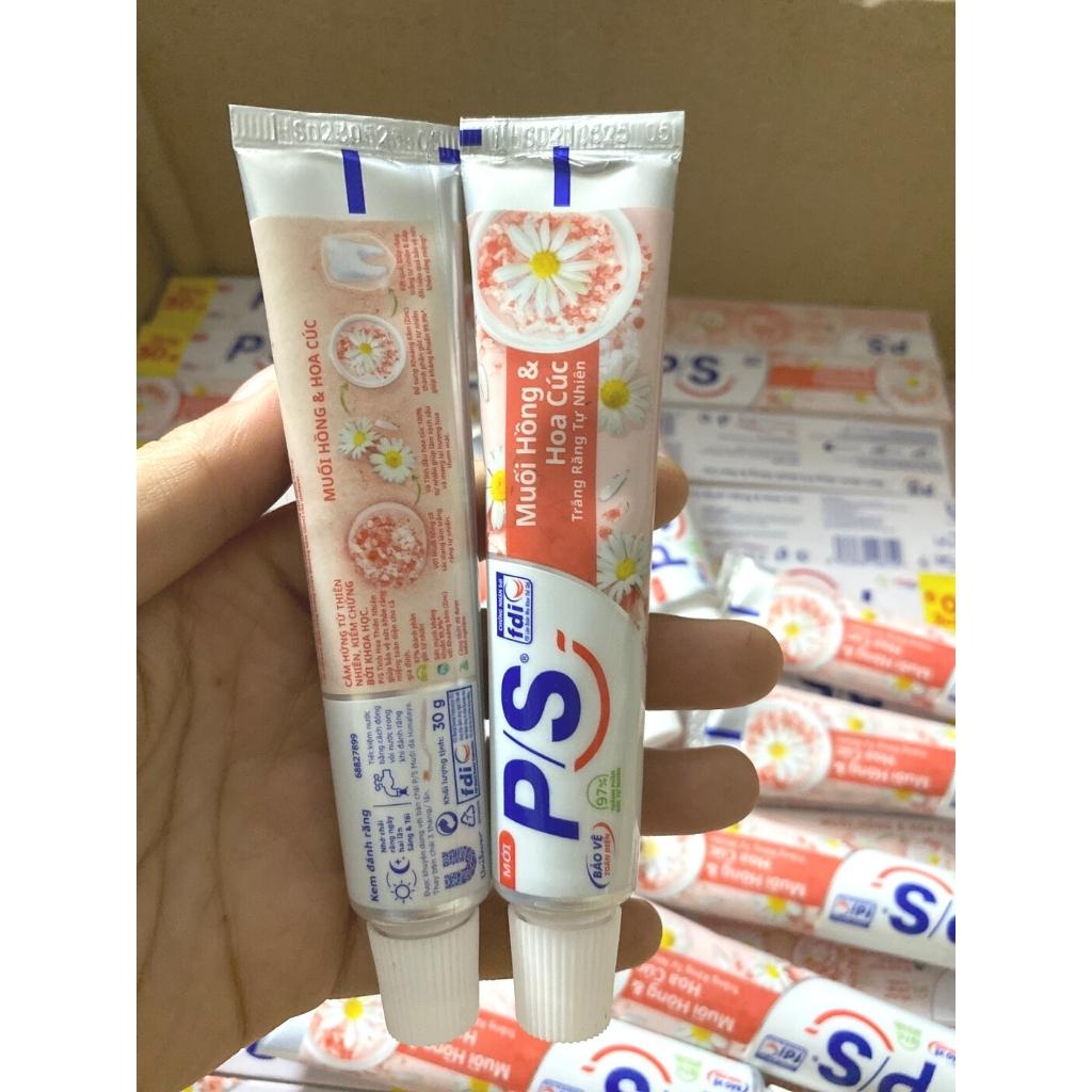 Kem đánh răng P/S Muối Hồng &amp; Hoa Cúc 30g/hộp-Hàng Tặng