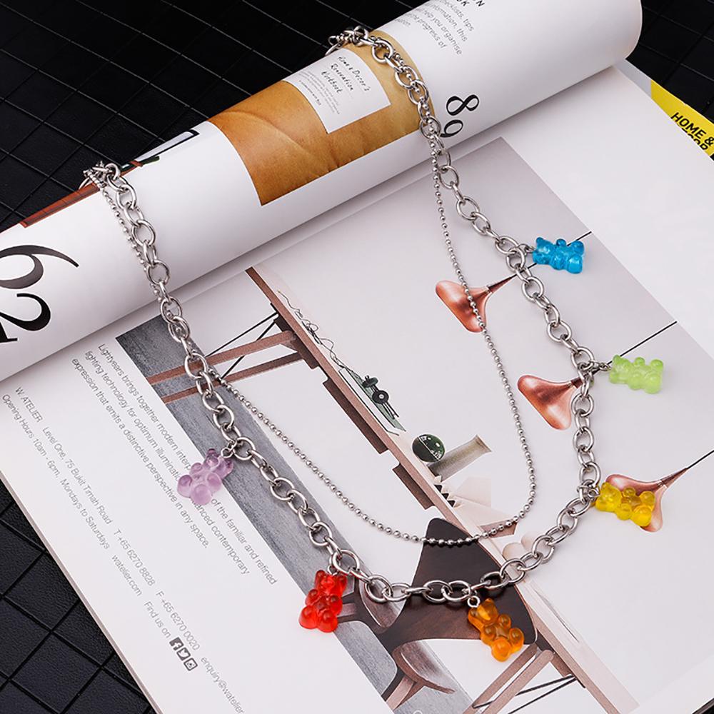 Dây Xích Đeo Hông Bằng Hợp Kim Hình Gấu Phong Cách Hip Hop Thời Trang Cho Nữ