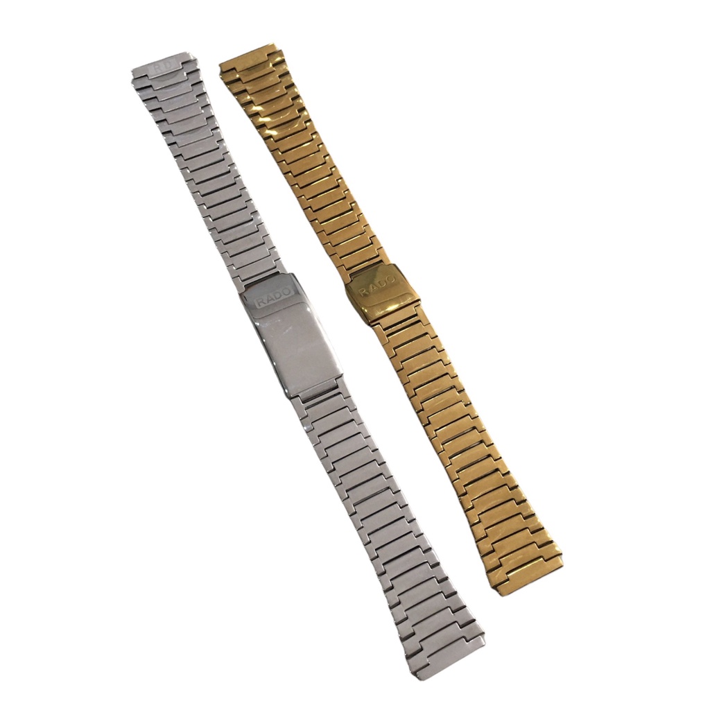 Dây đồng hồ Rado thường và đúc xịn vàng và trắng