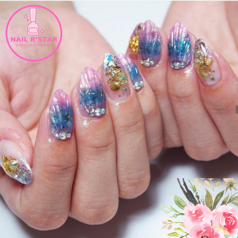 Phụ kiện inox vàng đa dạng chủ đề trang trí móng tay sang chảnh NAIL R’STAR