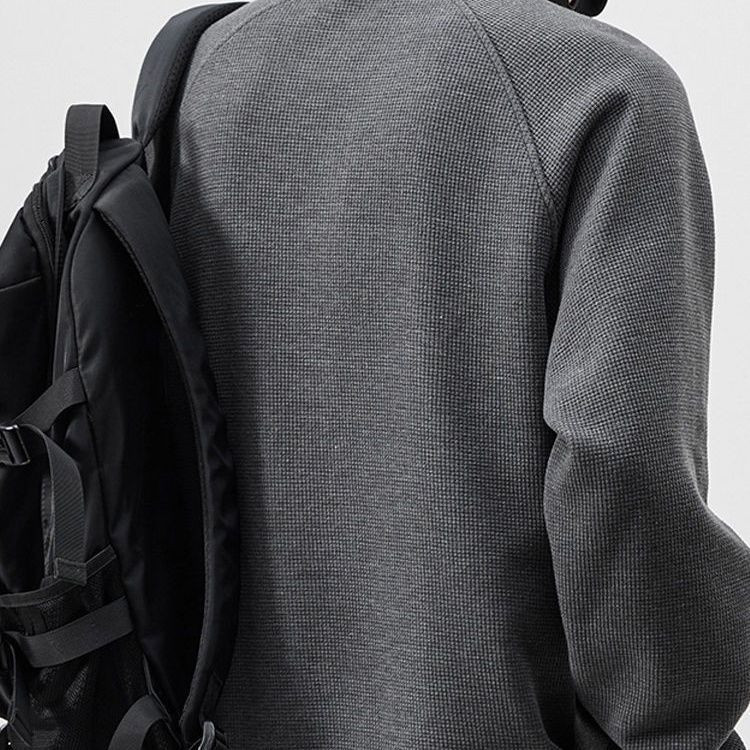 Áo Thun Polo Tay Dài Dáng Rộng Màu Đen Thời Trang Cho Nam