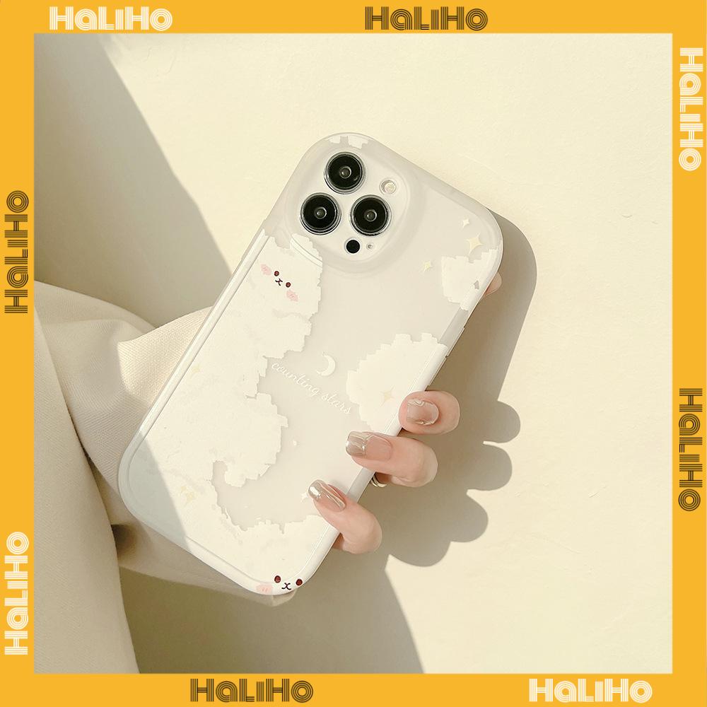 iPhone Case Clear Case Frosted Soft Thick TPU Airbag Shockproof Full Coverage Protection Camera Clouds Bear Cute For iPhone 13 Pro Max iPhone 12 Pro Max iPhone 11 iPhone 7 Plus
