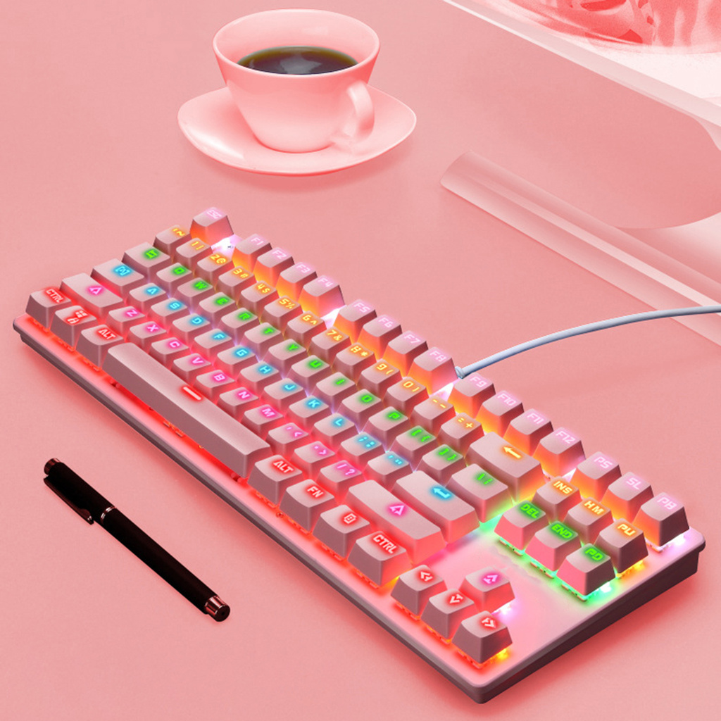 Bàn phím cơ chơi game K550 87 phím có đèn led chất lượng cao