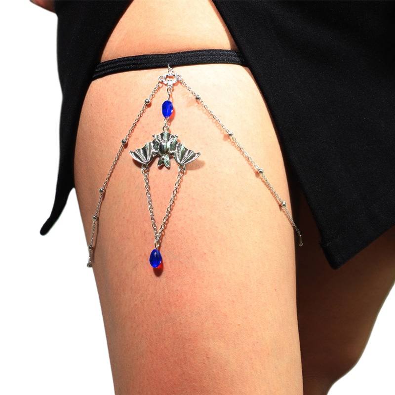 Vòng Đeo Chân Tua Rua Hình Dơi Phong Cách Gothic Thời Trang Cho Nữ