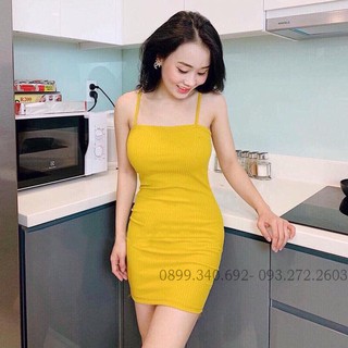 Đầm Body Hai Dây Ngang