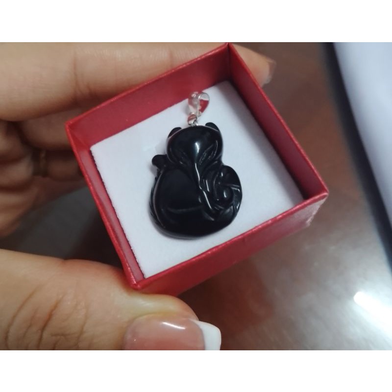 Mặt dây chuyền bà hồ ly định nhân duyên mệnh thủy mộc may mắn tình yêu hạnh phúc kèm móc bạc 925