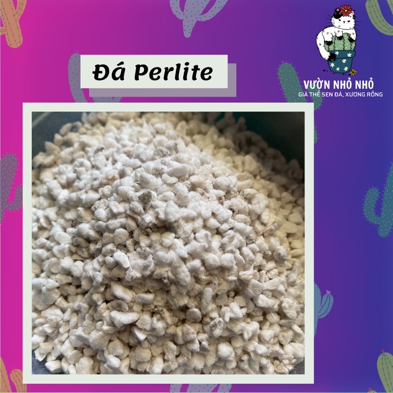 100gr Đá Perlite , Đá Trân Châu siêu phẩm trộn giá thể trồng Sen đá, Xương rồng, Hương Thảo, Hoa hồng - Vườn Nhỏ Nhỏ