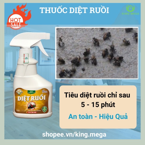 Thuốc diệt ruồi sinh học KingBio - diệt ruồi vàng, ruồi cánh bướm