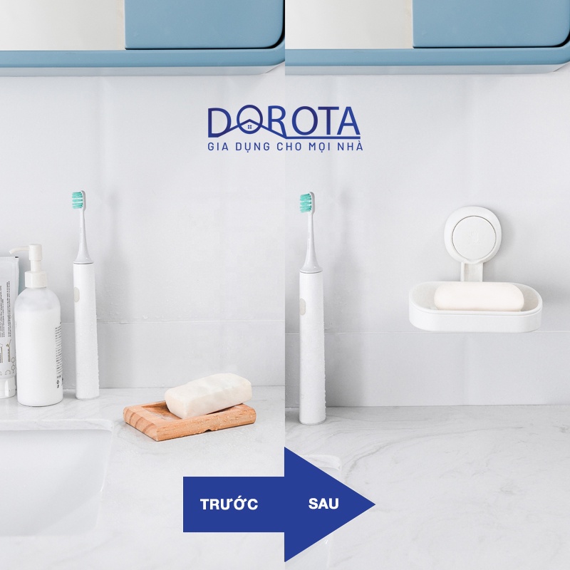 Kệ để xà phòng cao cấp DOROTA công nghệ hút chân không phụ kiện đồ dùng nhà tắm AW561