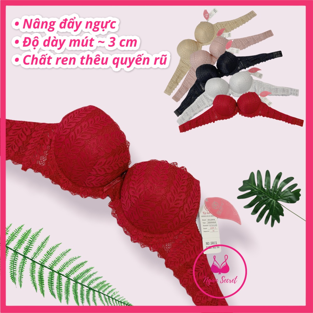 Áo lót, áo ngực nâng Thái ren có gọng, Cup lớn nâng ngực, đệm 3cm hàng đẹp màu xinh