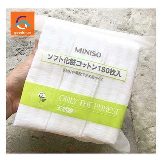 Bông Tẩy Trang Mềm Mại không gây kích ứng da Nhật Bản Miniso Túi 180 Miếng
