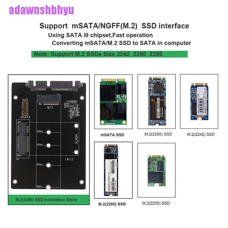 Bộ Chuyển Đổi Ổ Đĩa Ssd 2 Trong 1 Từ Msata Sang Sata Ngff M.2 Sang Sata3 | BigBuy360 - bigbuy360.vn