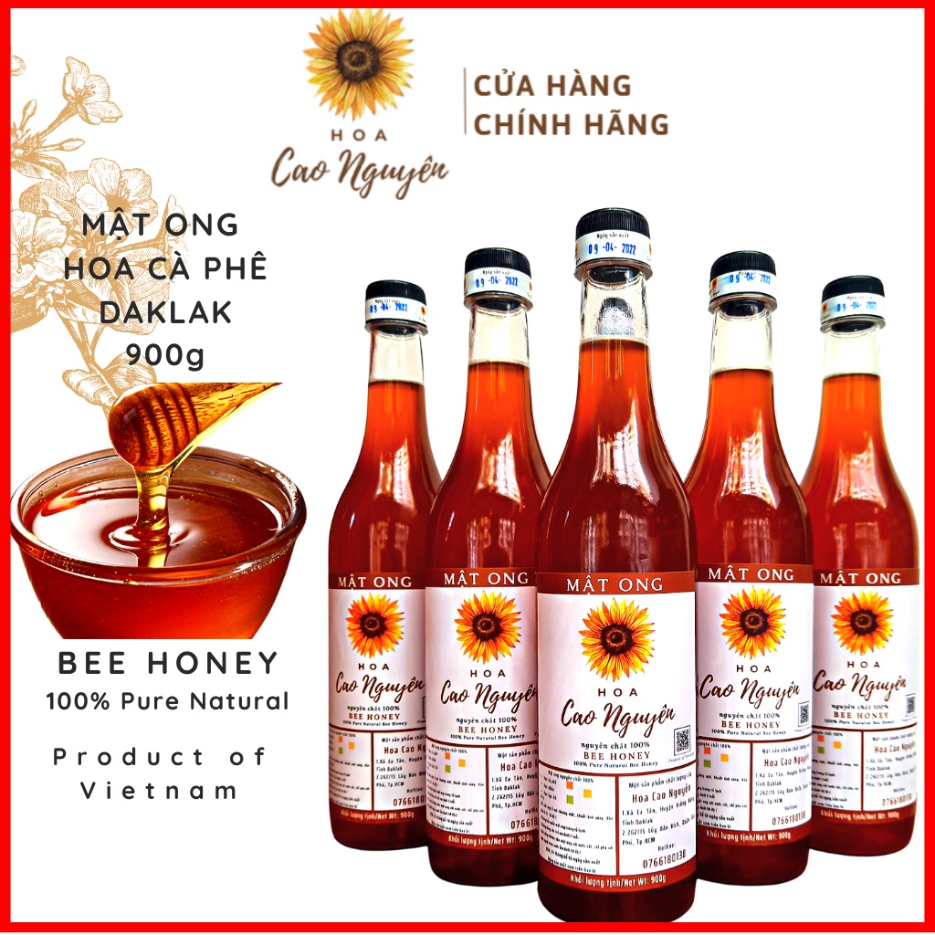 Mật ong nguyên chất hoa cà phê HOA CAO NGUYÊN - Đạt chuẩn xuất khẩu