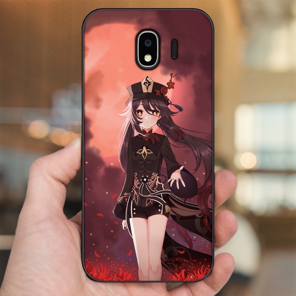 Ốp lưng Samsung J4 viền đen in hình Hutao Genshin Impact