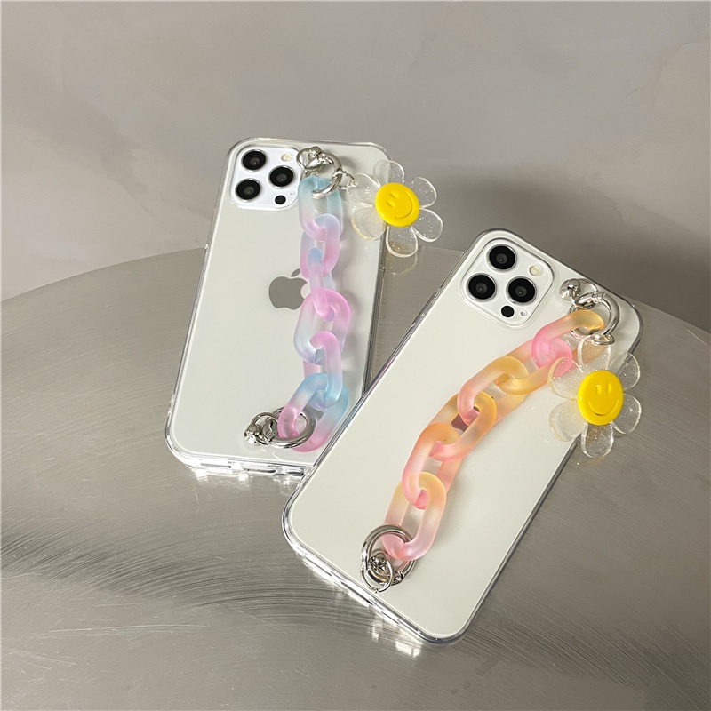 Ốp Điện Thoại Trong Suốt Hình Hoa Hướng Dương Màu Gradient Cho Iphone 11 Pro Max / Iphone12 / Iphone X / Iphone 7 Plus / Iphone 8 / Iphone 6 / Iphone