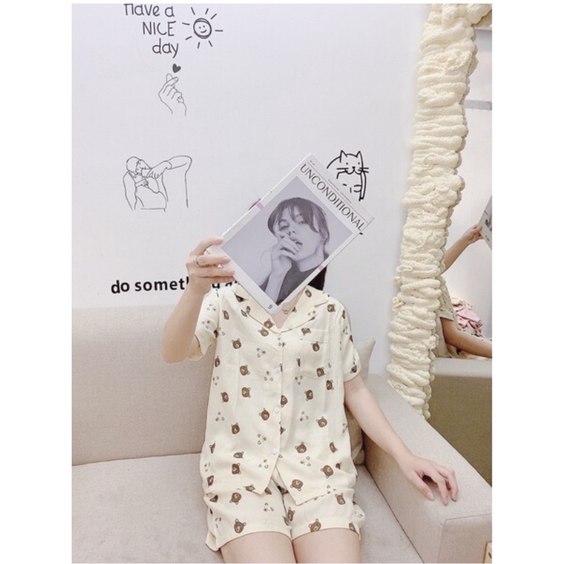 Bộ Pijama ĐŨI HÀN 🌻FREESHIP🌻 Bộ Ngủ Xinh Mặc Ở Nhà Họa Tiết Dễ Thương Thoáng Mát Mềm Mịn Xịn Thơm Giá Lại Còn Rẻ