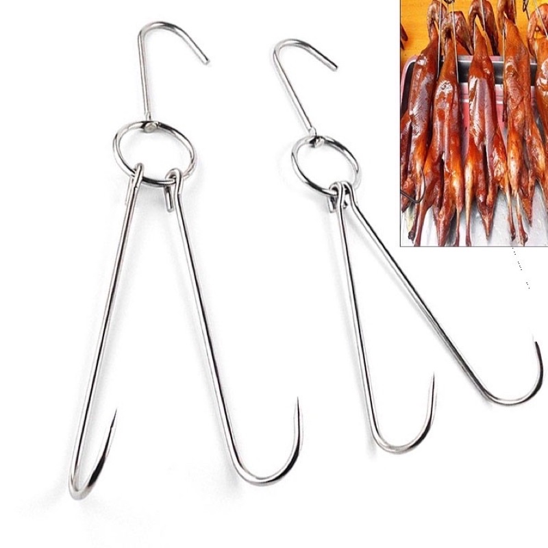 Móc treo vịt gà inox không gỉ thịt xông khói móc vịt nướng_chân giò,ba chỉ