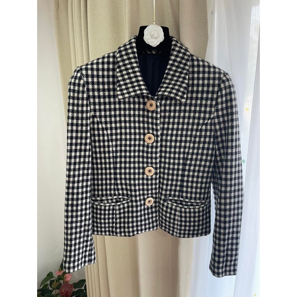 Áo dạ kẻ vintage