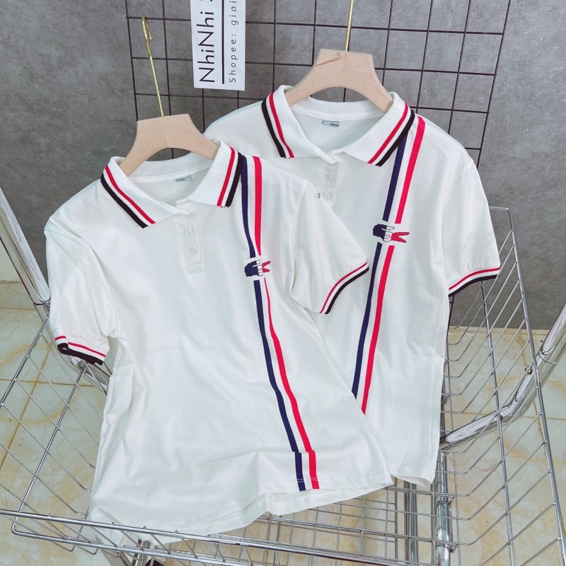 Áo thun polo cổ bẻ nữ ngắn tay form rộng, Áo thun chất cotton mát AT - NhiNhi Shop