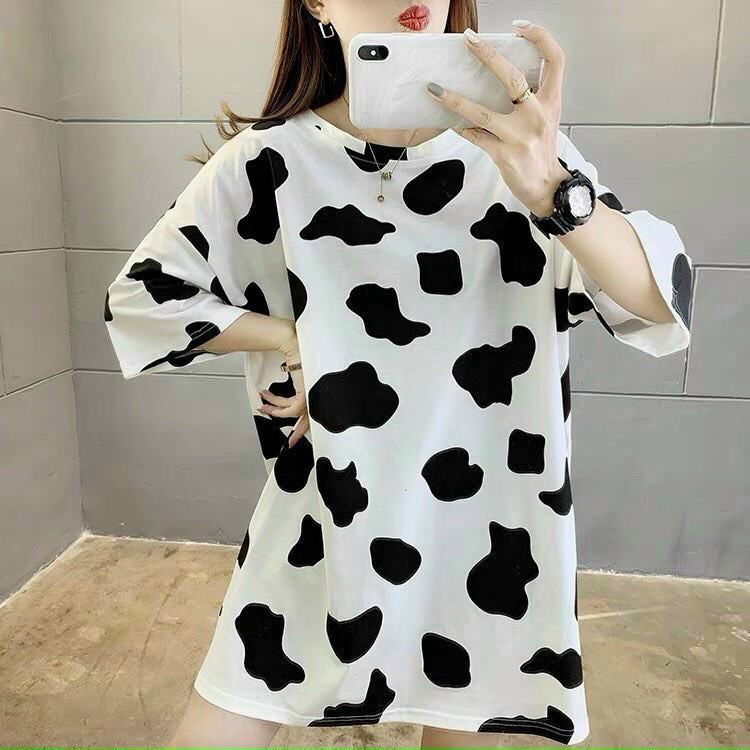 áo thun form rộng màu bò sữa xinh dễ thương