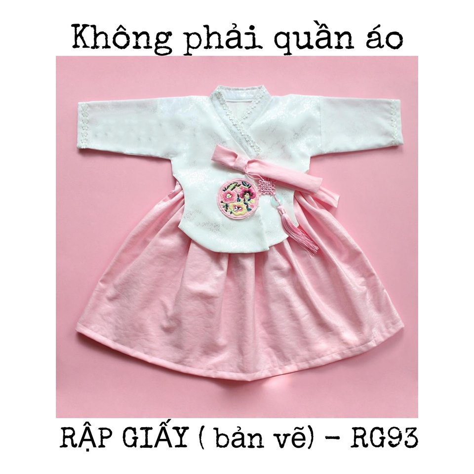 RẬP GIẤY( bản vẽ)_ RG93_rập hanbok bé gái