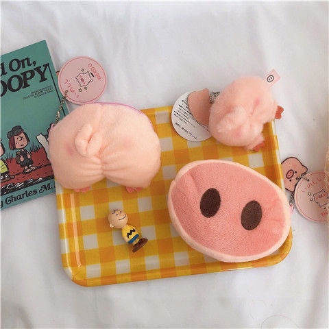 Ví Đựng Tiền Xu Bằng Lông Nhung Kiểu Hoạt Hình Xinh Xắn Có 2 Kiểu