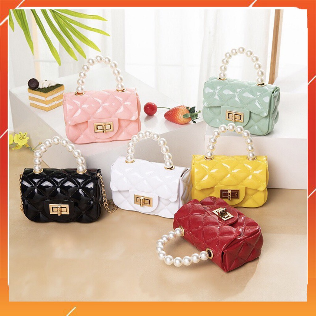 🔥 [HOTTREND] Túi xách nhựa quai ngọc mini dễ thương 🔥 Túi xách mini cho bé siêu cute đi chơi, diện tết 2021 🔥 | BigBuy360 - bigbuy360.vn