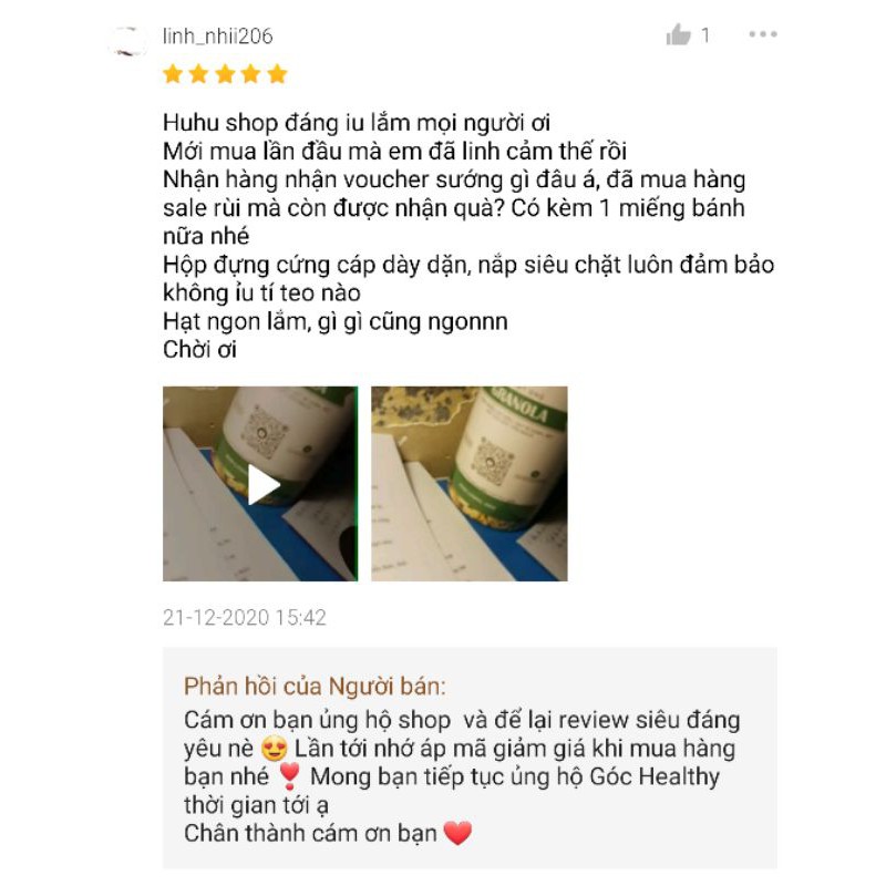 GRANOLA Cao Cấp Mật Ong - Ăn Kiêng Không Đường  | Góc Healthy | BigBuy360 - bigbuy360.vn