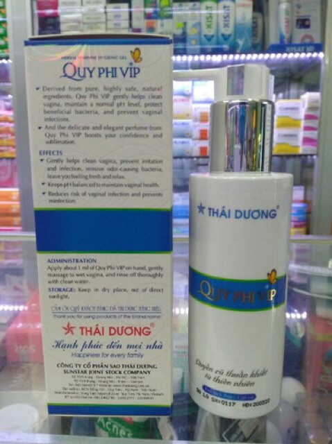 Dung dịch vệ sinh phụ nữ Quý Phi Vip Sao Thái Dương 120ml