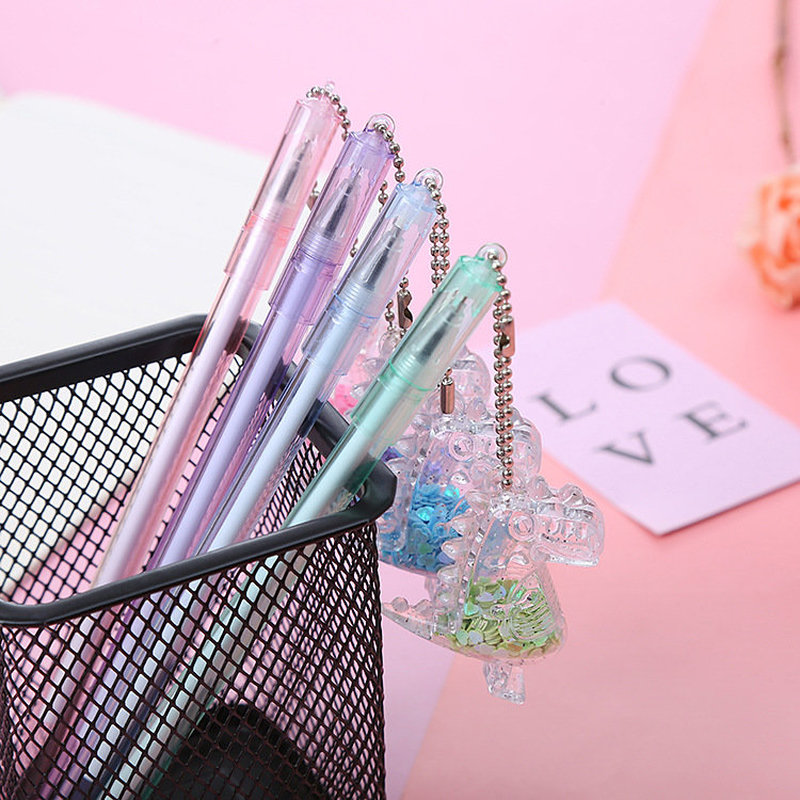 We Flower Bút nước ngòi 0.5mm trang trí hình khủng long xinh xắn