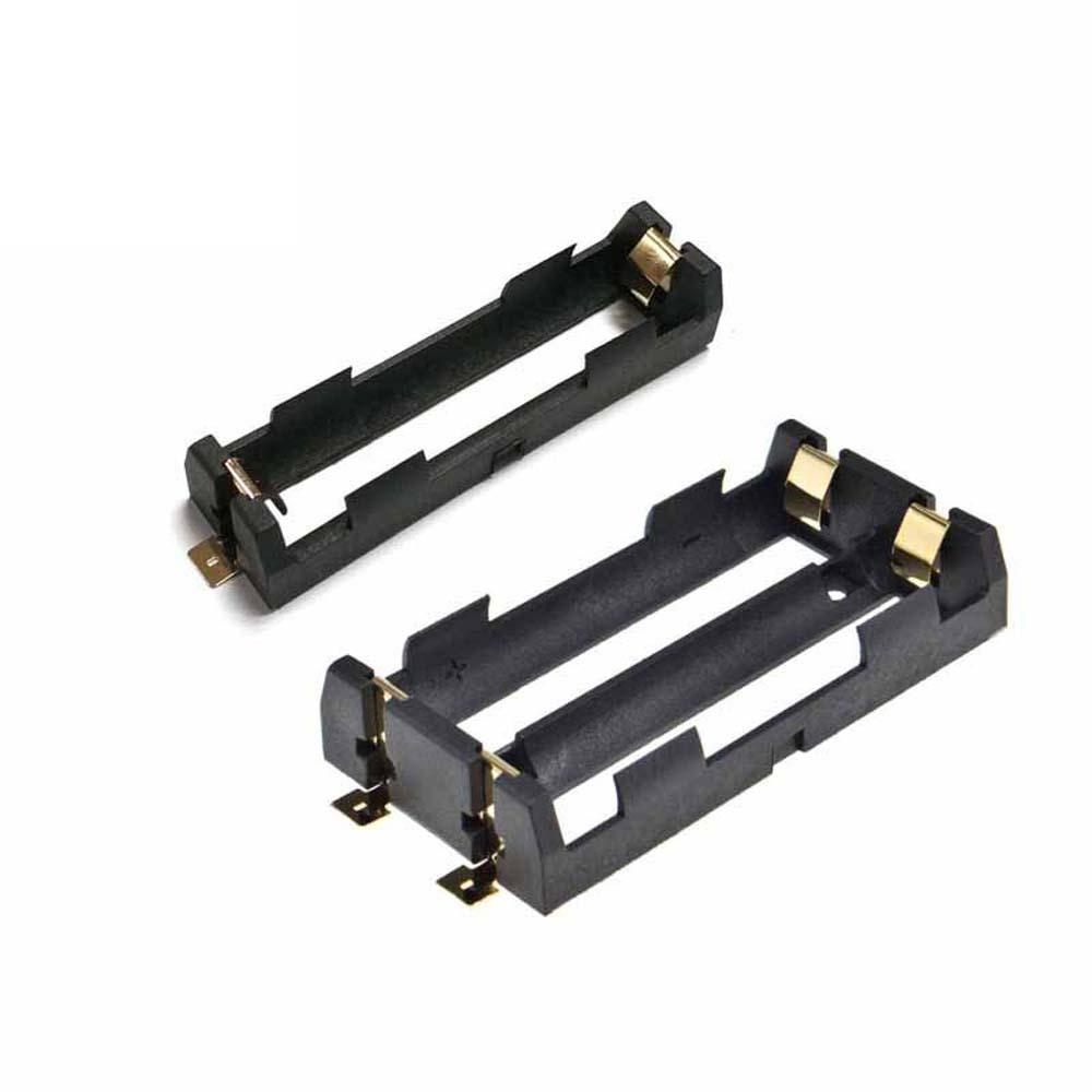 1 Hộp Đựng Pin 18650 1 2 Ngăn Bằng ABS Màu Đen