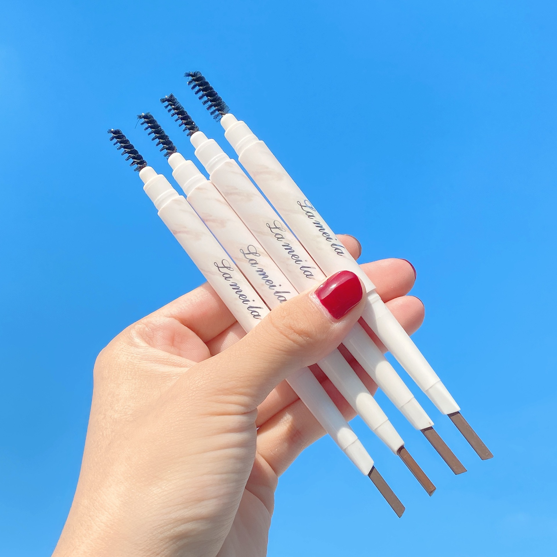 Bao bì bằng đá cẩm thạch, chì kẻ mày hai đầu, đầu mảnh, không thấm nước và không dễ phai màu, trang điểm lông mày hoang dã và mỏng manh | BigBuy360 - bigbuy360.vn