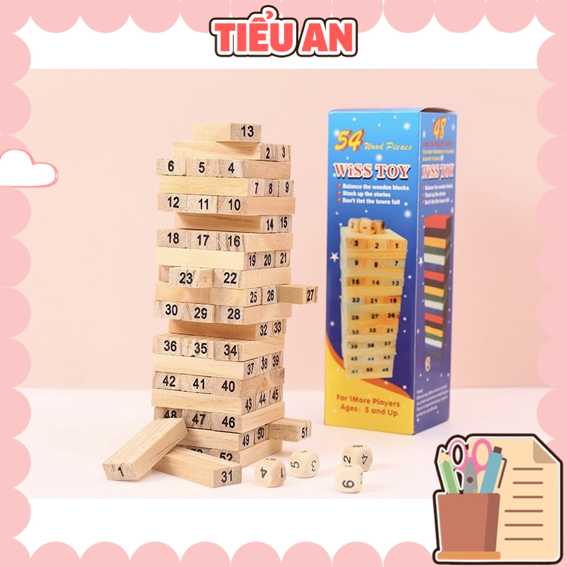 Đồ Chơi Thông Minh/ Đồ chơi Rút Gỗ (Loại Mini) Kèm Số Cho bé &amp; Người Lớn