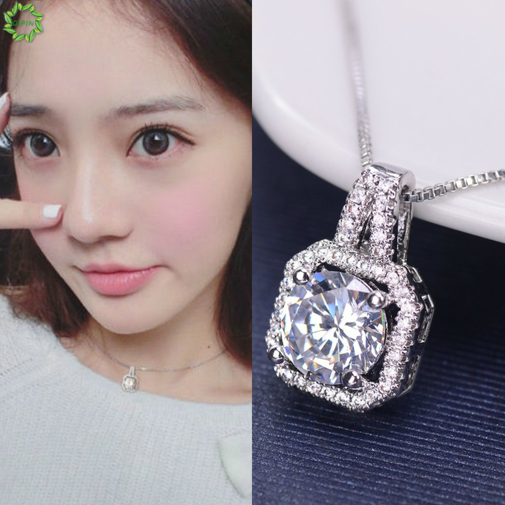 vòng cổ Mặt Đá Pha Lê Phong Cách Hàn Quốc Cho Nữ