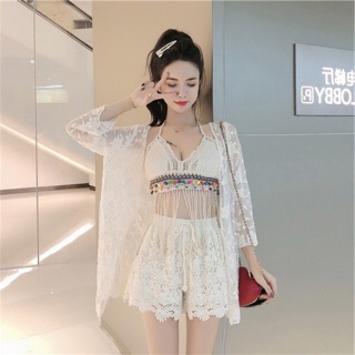 Bikini len móc đi biển nguyên bộ