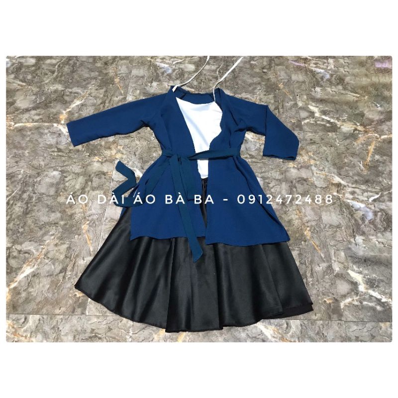 Set áo tứ thân cho bé kèm khăn mỏ quạ