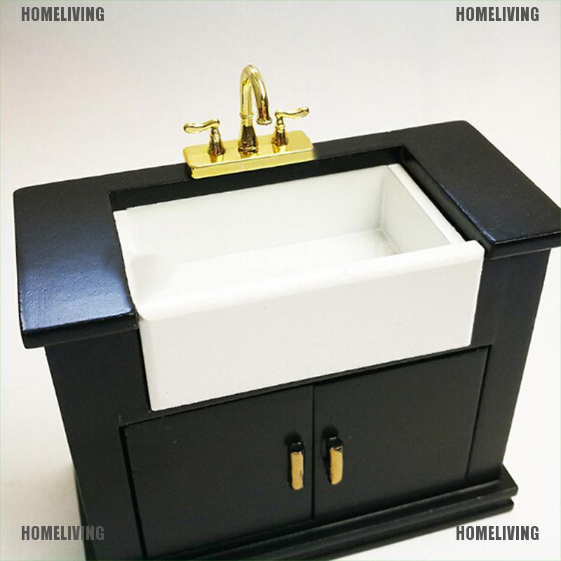 Vòi Nước Đôi mini Bằng Hợp Kim Tỉ Lệ 1 / 12 Trang Trí Nhà Búp Bê